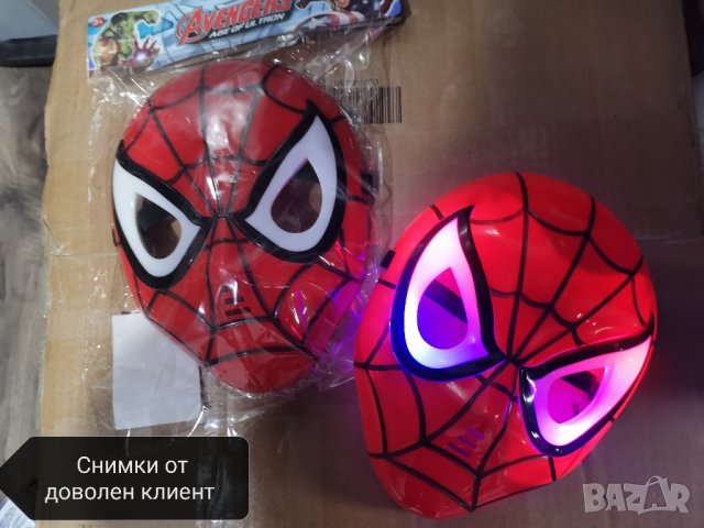 Маска на Спайдърмен с LED светлини, снимка 5 - Други - 43439914