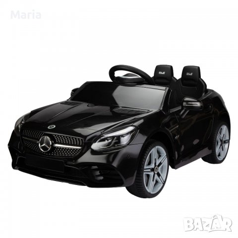 Акумулаторен КОЛА Licensed Mercedes Benz SLC300 12V с меки гуми с Кожена седалка, снимка 3 - Детски велосипеди, триколки и коли - 37014556