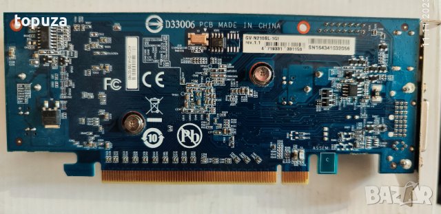 видео карта Gigabyte GeForce 210 1GB GV-N210SL-1GI, снимка 2 - Видеокарти - 43135901