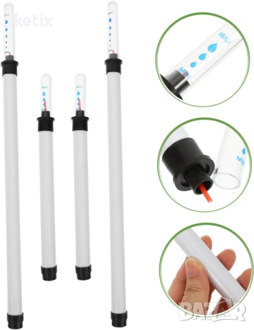 4 броя индикатор за ниво на водата с прозрачна скала за растения