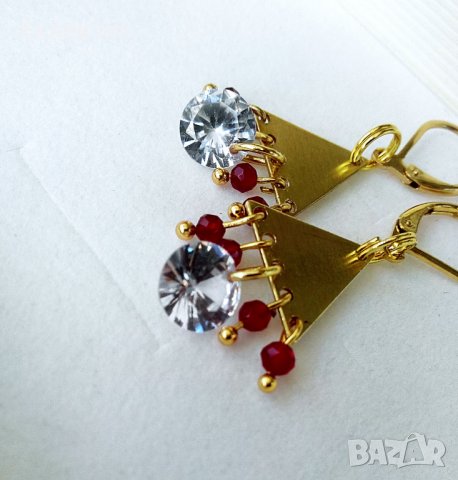 Обеци с кубичен цирконий, снимка 7 - Обеци - 37911042