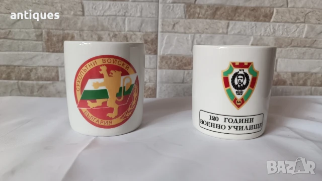 Порцеланов моливник - 2 броя - Военна тематика - зав.Диамант