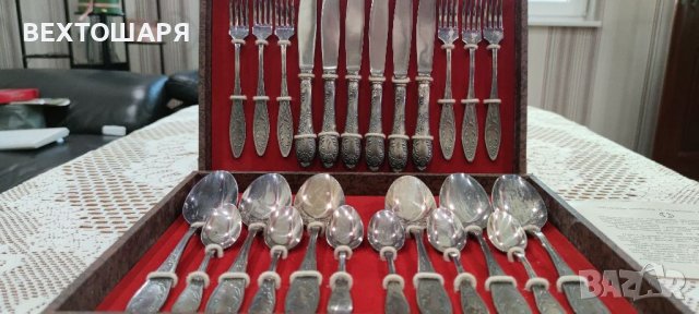 Невероятен Руски Комплект Прибори за Хранене , снимка 11 - Антикварни и старинни предмети - 38588763