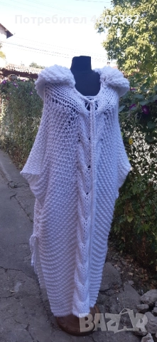 ръчно изплетено пончо , снимка 2 - Други - 51855352