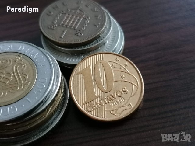Монета - Бразилия - 10 центавос | 2010г., снимка 1 - Нумизматика и бонистика - 34948089