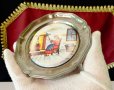 Немска чиния за хапки с картина Предене на вълна. , снимка 1 - Антикварни и старинни предмети - 33267745