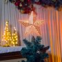 връх LED Коледна метална звезда Rose Gold , снимка 1 - Декорация за дома - 39750617