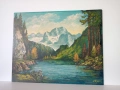 Картина масло върху фазер , снимка 2