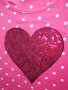 Детски блузи розови  на  точки, има лъскаво сърце, снимка 5