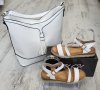 Леки и удобни дамски сандали в бял цвят, снимка 1 - Сандали - 37034786