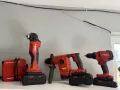 Комплект Hilti Nuron - винтоверт + перфоратор + ъглошлайф + 3 батерии + зарядно, снимка 1