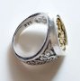 Златен пръстен с Бяло и Жълто злато 18к нов, снимка 5