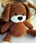 Ръчно Плетена Плюшена Играчка Кученце Боби, Плетено Кученце, подарък за бебе и малко дете, снимка 5