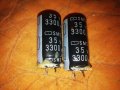 Кондензатори-35V 3300uF -Части за усилователи аудио. 