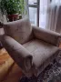 Ретро реновирани фотьойл и табуретка , снимка 3