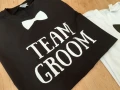 Тениски за ергенско парти с щампа и надпис Tеam Groom , снимка 3