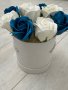 Кутия с ароматни сапунени цветя, снимка 1 - Подаръци за жени - 43061316