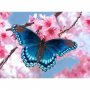 3374 Диамантен гоблен Лилави цветя/Пеперуда, снимка 2