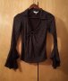  Нова блуза с дълъг ръкав черна с бяло дамска М 38, снимка 1 - Блузи с дълъг ръкав и пуловери - 32423193