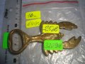 СТАРА БРОНЗОВА ФИГУРАЛНА ОТВАРАЧКА за ЗОДИЯ РАК 32098, снимка 4