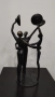 Винтидж декоративна статуетка "Три фигури" с модернистичен дизайн. Метал , снимка 4