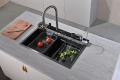 Мултифункционална кухненска мивка с регулируем двоен водопад и динамична подсветка M03, снимка 6