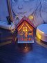 LED лампа,дървена къщичка, снимка 1 - Настолни лампи - 43350857