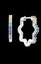 Сребърни обеци Пандора coloured,колекция"Flowers"с цветни кристали/нови, снимка 1 - Колиета, медальони, синджири - 44015319