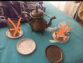 Арабски чайник с чинийки, снимка 2