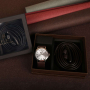 Подаръчен комплект колан с часовник, снимка 1 - Портфейли, портмонета - 44841797