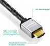 POSUGEAR Плетен HDMI кабел -Видео 4K,3D 2160pх1080p Висока скорост 18Gbps,позлатени конектори,2м, снимка 6
