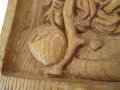 26х17 арт дърворезба мъж с шапка и лула, пано барелеф картина, снимка 4
