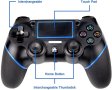 PS4 контролер, кабелен джойстик, геймпад със сензорен панел с двойна вибрация,зелена и синя линия, снимка 8