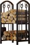 Fire Beauty Камина Поставка за дърва за огрев Държач за трупи от 5 части с комплект инструменти с 4 , снимка 3