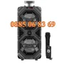 Двойна Караоке тонколона 2х8" ZQS8212, преносима колонка с Bluetooth, радио, микрофон, снимка 3