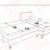 Разтегателен диван , графит, сив, снимка 6 - Дивани и мека мебел - 39556506
