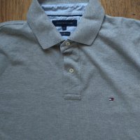 Tommy Hilfiger Grey Polo Shirt - страхотна мъжка тениска КАТО НОВА, снимка 2 - Тениски - 38055206