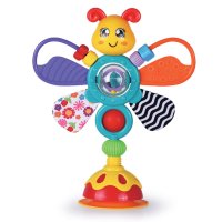 Бебешка играчка, Цветна пеперуда, с дейности, 26 см, снимка 1 - Дрънкалки и чесалки - 43771033