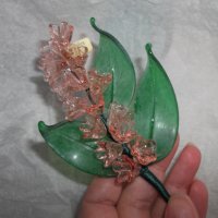 Мурано стъклено цвете на Artifex Vitri оригинално тагче за произход, снимка 4 - Други ценни предмети - 43844182