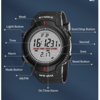 Мъжки спортен електронен часовник SYNOKE -63% НАМАЛЕНИЕ, снимка 5 - Мъжки - 44878332