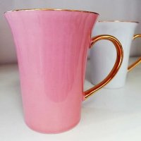 Луксозни розови чаши - 300 мл. в комплект, снимка 3 - Подаръци за жени - 26567646