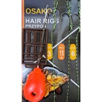 Готов монтаж на косъм с игла и стопери - за шаран Osako Hair Rig Kit Set 3, снимка 2 - Такъми - 44111589