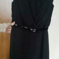 Черна рокля с лачено коланче ПРОМОЦИЯ👗🍀XS, S р-р👗🍀 арт.379, снимка 3 - Рокли - 28085339