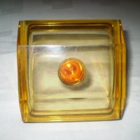 Арт Деко кристална поставка за пръстени цвят карамел, снимка 2 - Други ценни предмети - 33543738