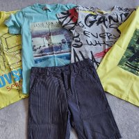 Сет къси панталони и 4 тениски за момче Размер 128-134 см//8-9 години, снимка 1 - Детски комплекти - 37969594