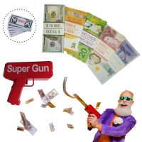 Висококачествени сувенирни банкноти + пистолет за пари, снимка 2 - Други игри - 43083422
