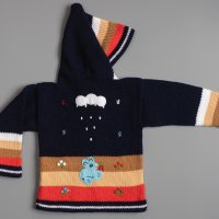 Тъмно синя перуанска детска жилетка, размери от 0 до 7 години , снимка 2 - Детски пуловери и жилетки - 35530577