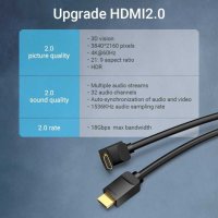 Vention Кабел HDMI Right Angle 270 v2.0 M/M 4K/60Hz Gold 1.5M AAQBG, снимка 5 - Кабели и адаптери - 43416531