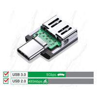 Type-C to USB3.0 OTG адаптер, снимка 2 - Кабели и адаптери - 44907684