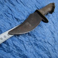 Стар ловен / хайдушки нож с кания, снимка 6 - Антикварни и старинни предмети - 35281892